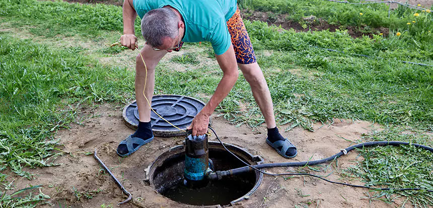 Outdoor Sewage Cleanup in Luthersville