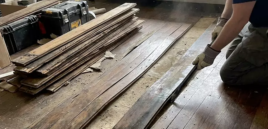 Wood Veneer Water Damage Repair Luthersville